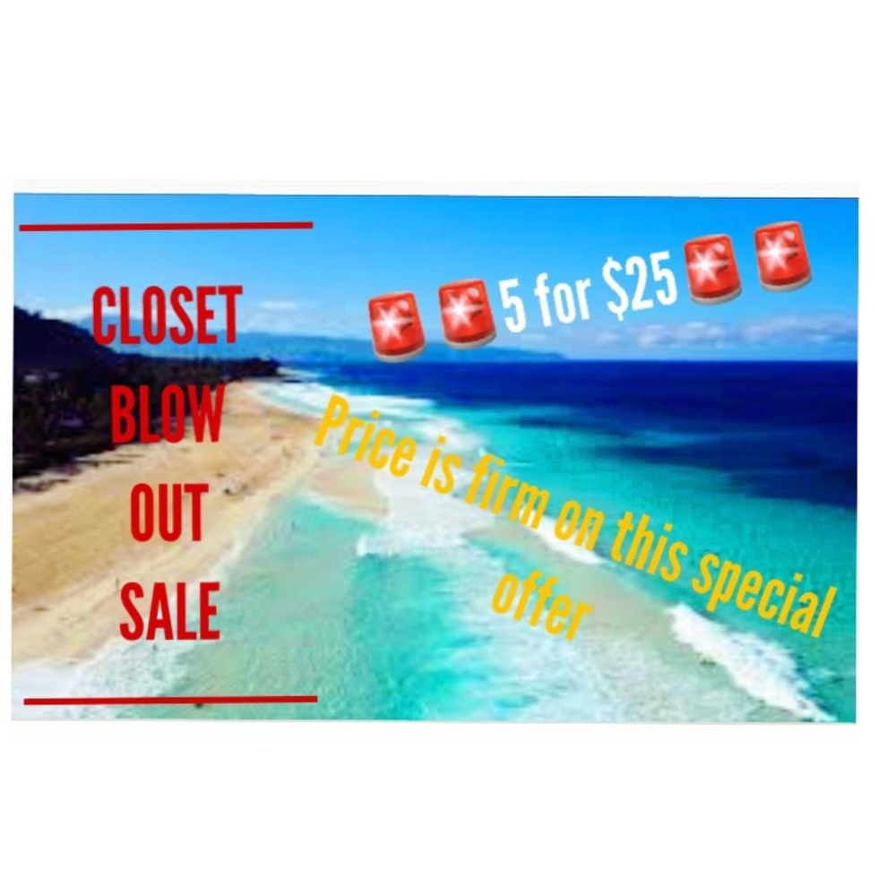 🚨🚨5 for $25 Take advantage of my special offer.